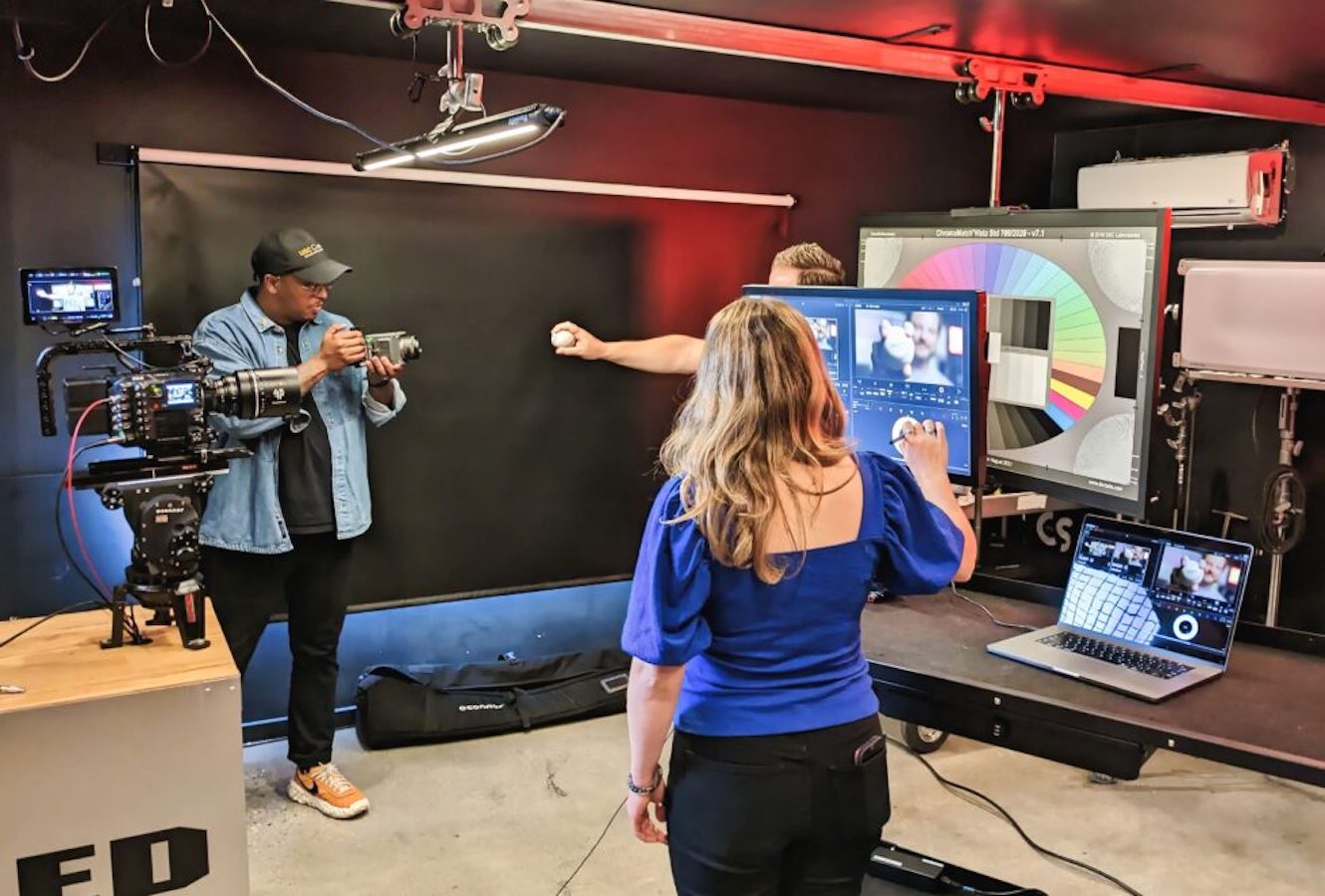 C. Craig Patterson on the camera and Kathryn Boyd-Batstone on the Cintiq Pro 27