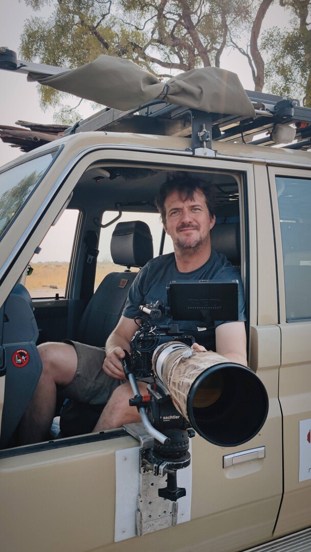 Robert Hofmeyr with a RED V-RAPTOR 8K camera