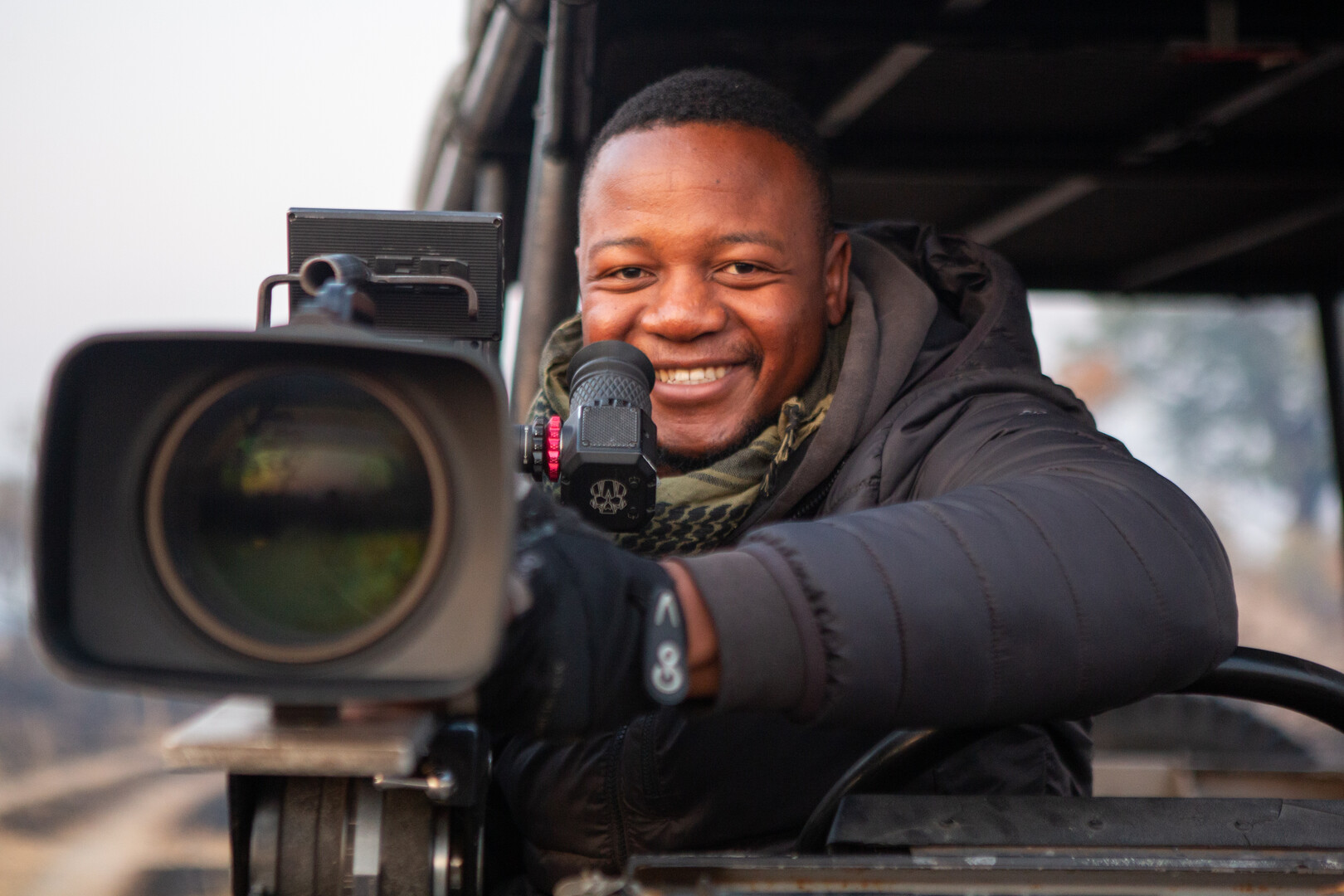 Gaokgonwe Seetsele Nthomiwa with camera