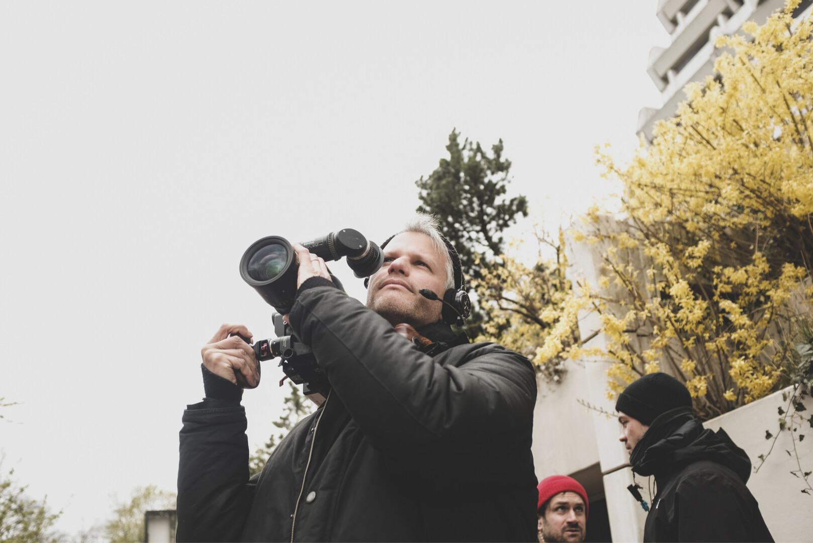 Markus Förderer holding a RED camera