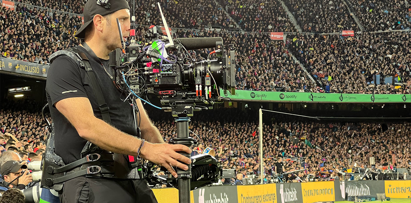 Manu Tomás García, Steadicam operator for Mediapro