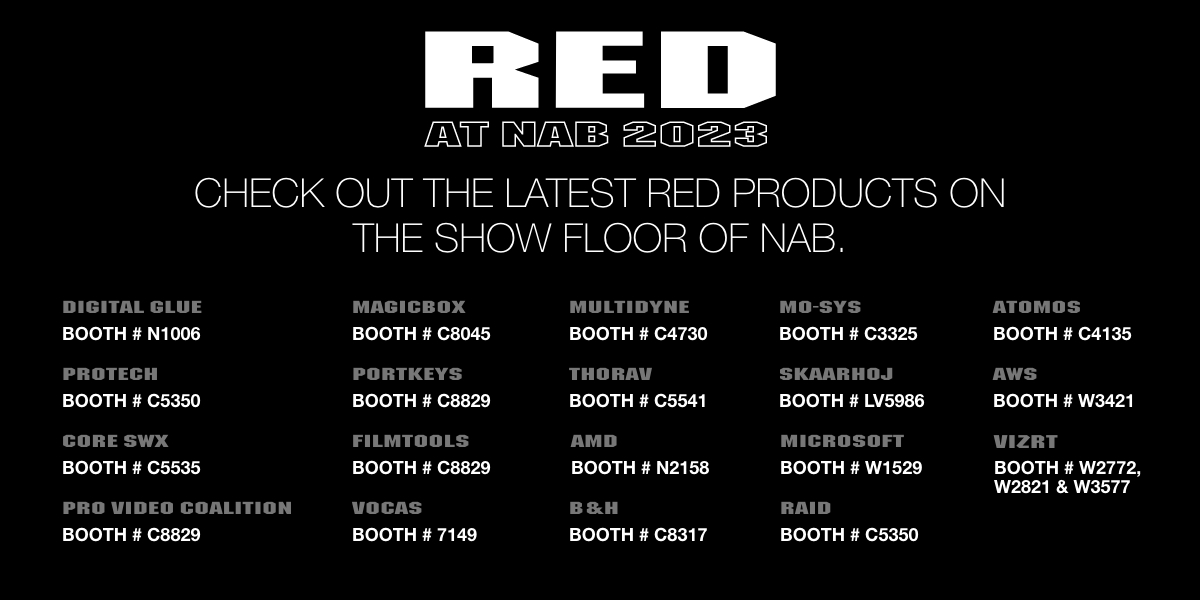 NAB 2023 booths where RED is featured