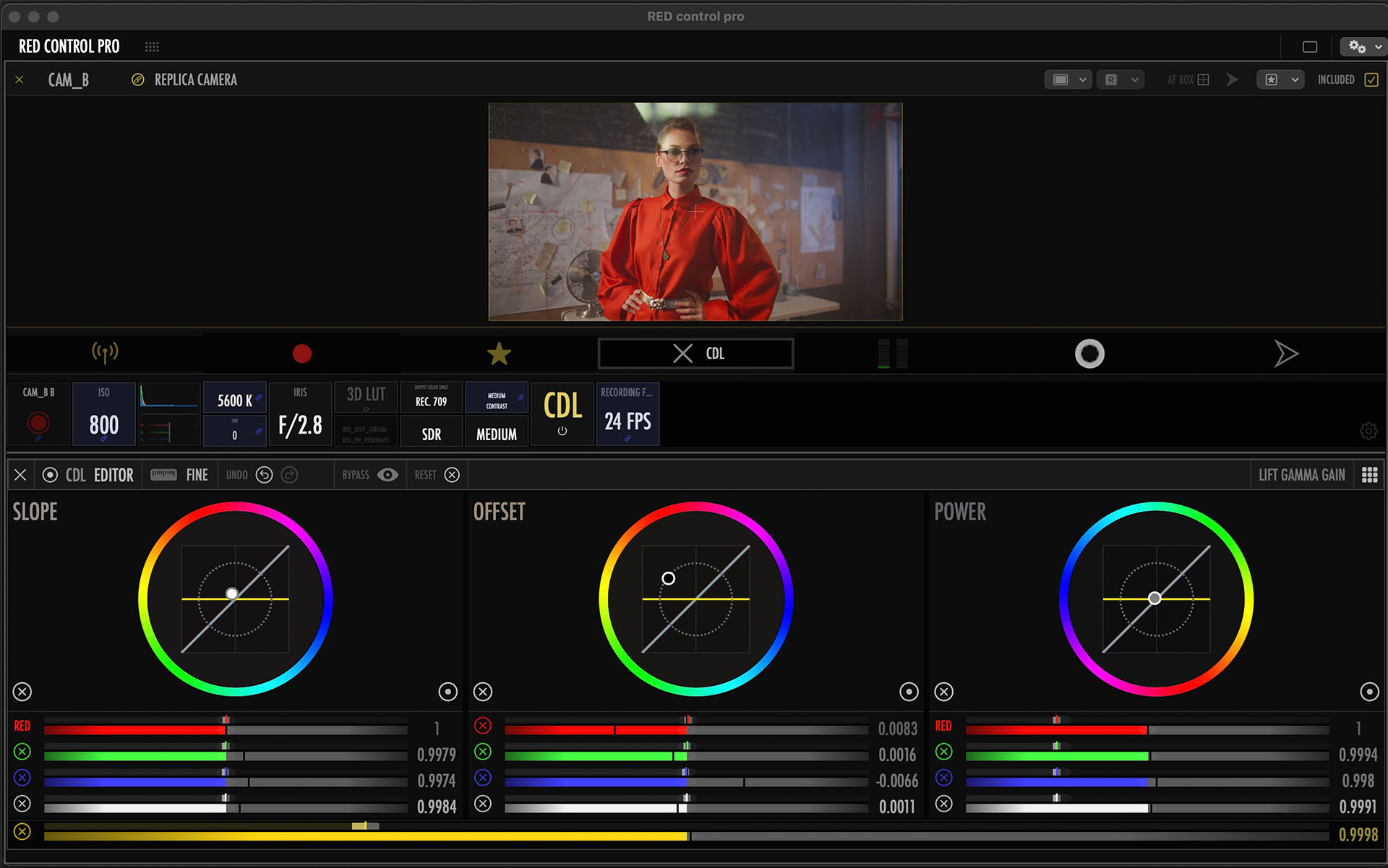 RED Control Pro macOS (screenshot)