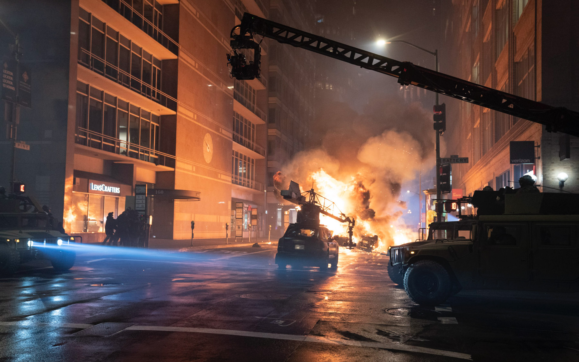 BTS of Steadicam and car-mounted rigs