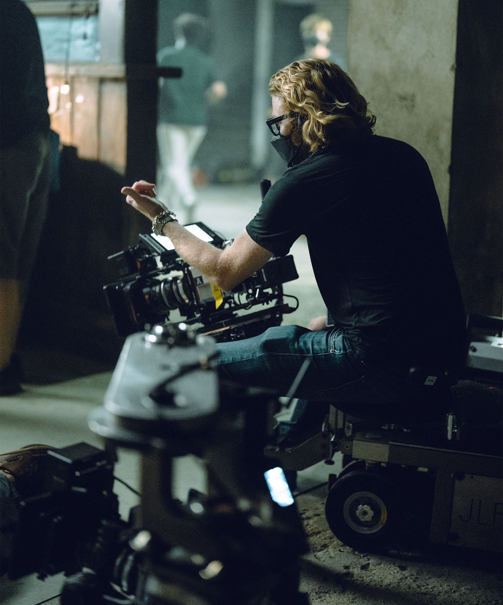 Erik Messerschmidt on set